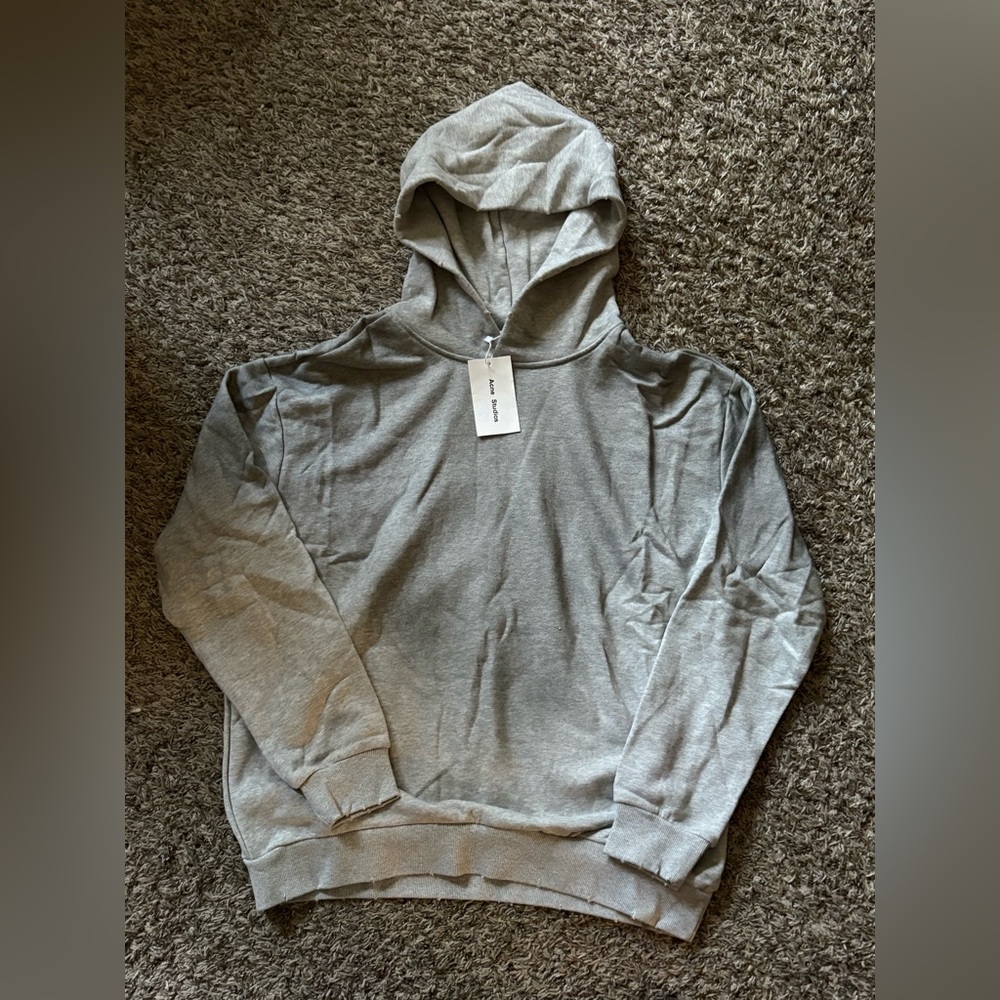 Acne Studios Grey Logo Hooded Sweater
